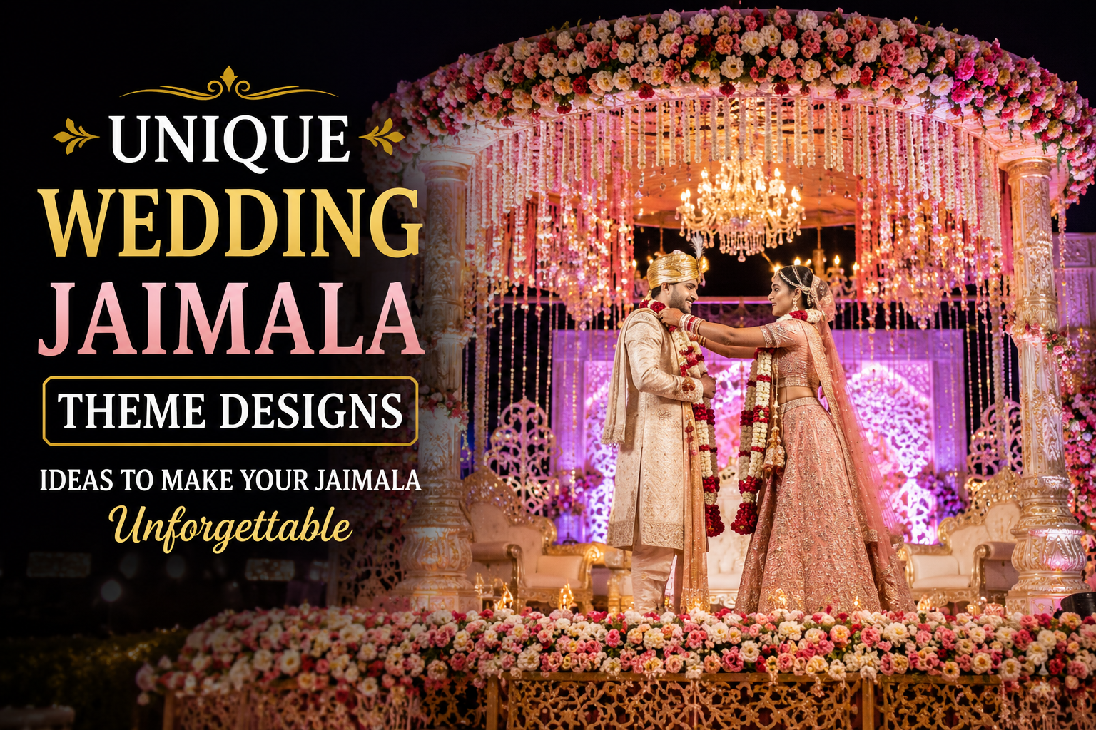 Unique Jaimala Theme Designs for Bride and Groom