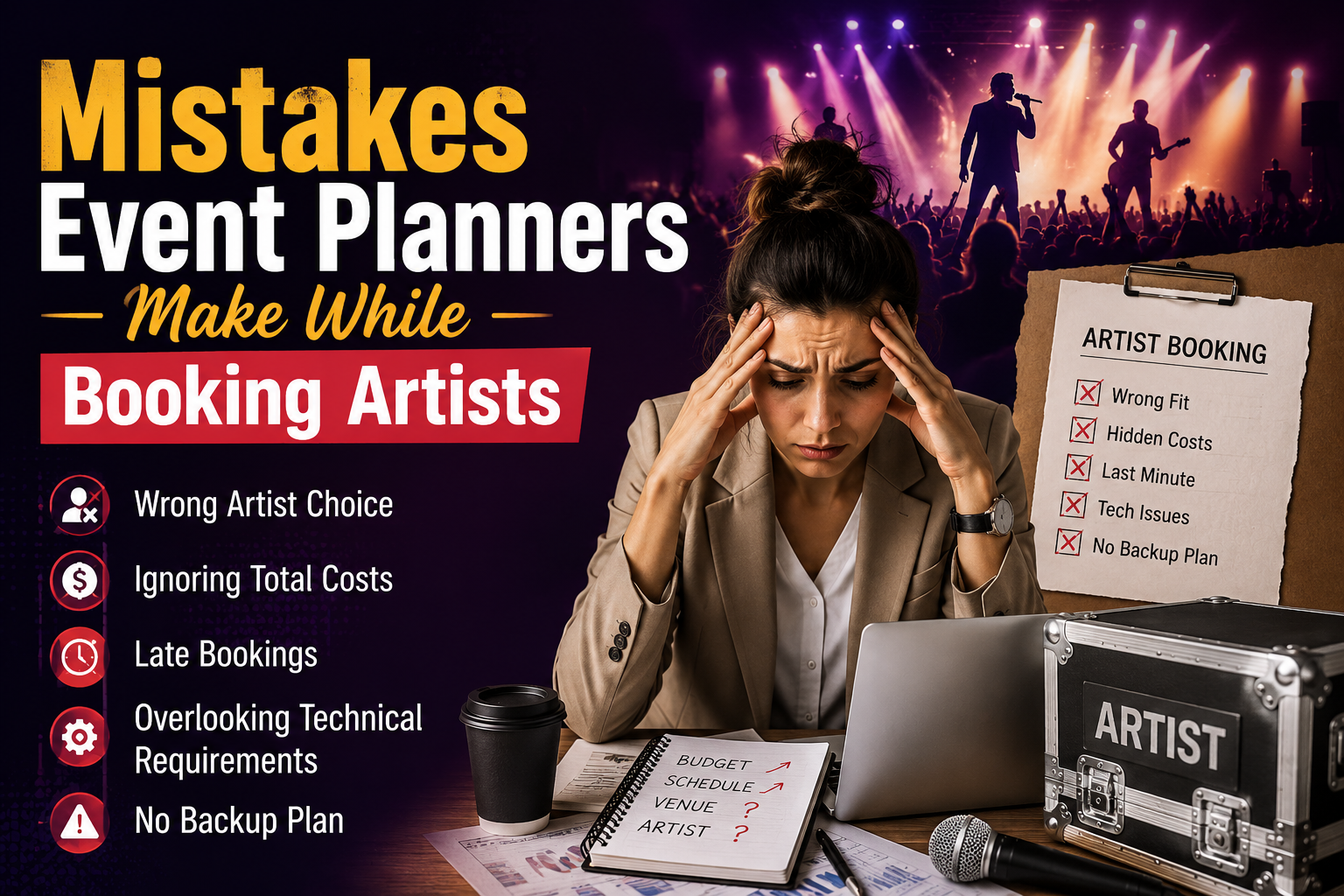 Mistakes Event Planners Make While Booking Artists